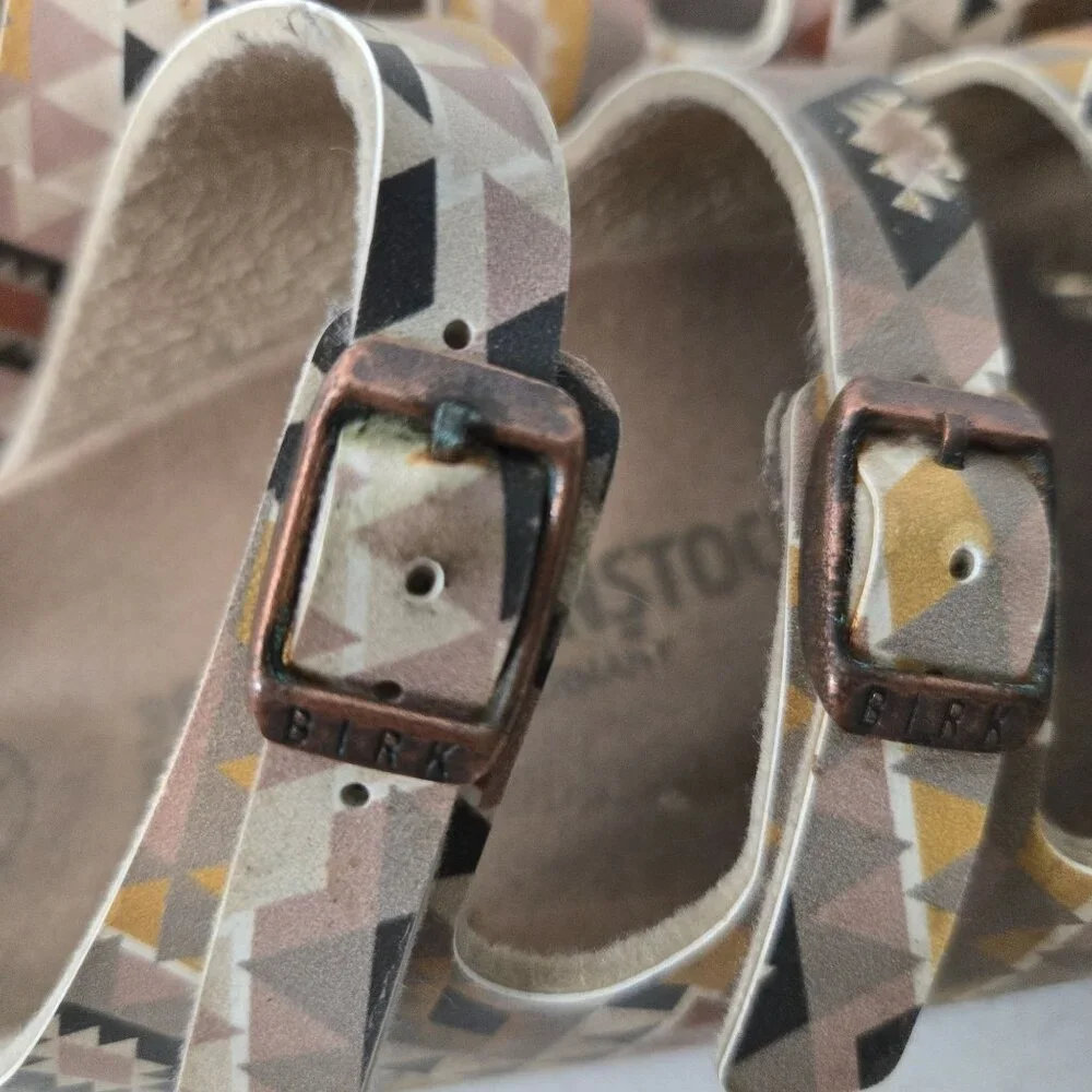 Birkenstock Florida Size 8 Fresh Vegan Ethno Mocha Birko-Flor Sandals - Picture 12 of 14